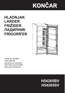 Manual Končar H54265BV Refrigerator