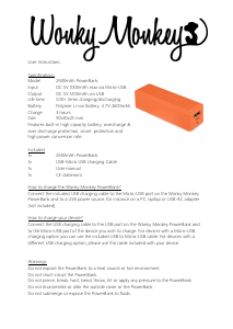 Handleiding Wonkey Monkey WM PB-2600 Mobiele oplader
