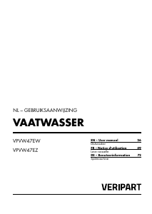 Handleiding Veripart VPVW47EW Vaatwasser