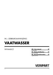 Handleiding Veripart VPVW40CZ Vaatwasser