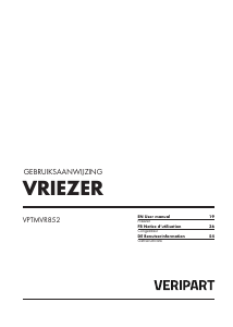 Manual Veripart VPTMVR852 Freezer