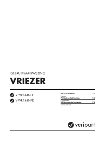 Handleiding Veripart VPVR144NFE Vriezer