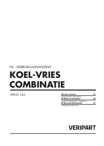 Handleiding Veripart VPKVC143 Koel-vries combinatie