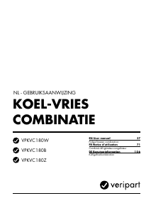Bedienungsanleitung Veripart VPKVC180B Kühl-gefrierkombination