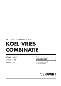 Mode d’emploi Veripart VPKVC180W Réfrigérateur combiné