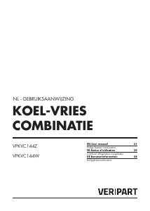 Handleiding Veripart VPKVC144W Koel-vries combinatie