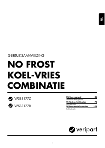 Handleiding Veripart VPSBS177B Koel-vries combinatie