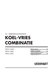 Handleiding Veripart VPKVC180Z Koel-vries combinatie