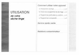 Mode d’emploi Thomson AIR308C Sèche-linge