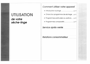 Mode d’emploi Thomson AIR403 Sèche-linge