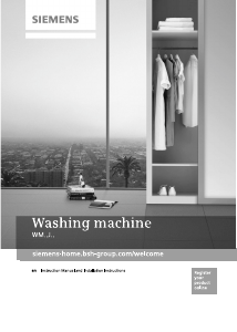 Manual Siemens WM12J46SIN Washing Machine