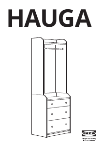 Bruksanvisning IKEA HAUGA Garderobeskap