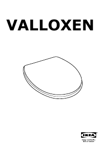 Manual IKEA VALLOXEN Capac de toaletă