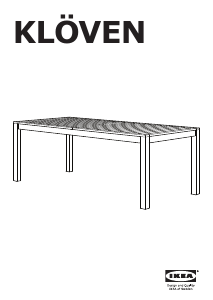 Brugsanvisning IKEA KLOVEN Havebord