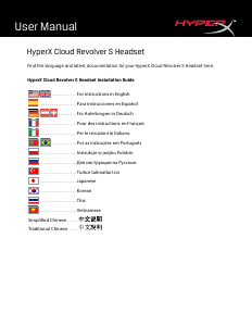 Manual HyperX Cloud Revolver S Headset