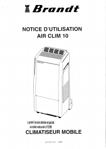 Mode d’emploi Brandt AIRCLIM10 Climatiseur