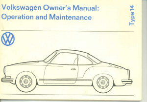 Handleiding Volkswagen Karmann Ghia (1974)