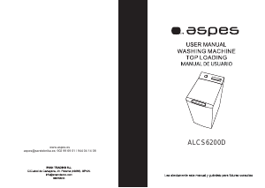 Manual de uso Aspes ALC6200D Lavadora