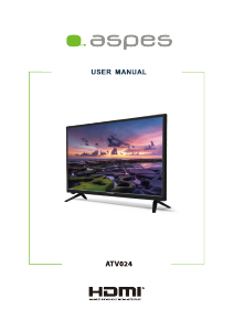Manual de uso Aspes ATV024 Televisor de LED