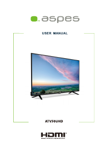 Manual de uso Aspes ATV50UHD Televisor de LED