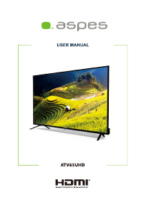 Manual Aspes ATV65UHD Televisor LED