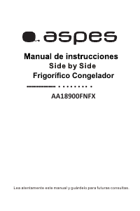 Handleiding Aspes AA18900FNFX Koel-vries combinatie