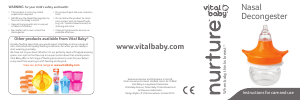 Manual Vital Baby Nurture Nasal Aspirator