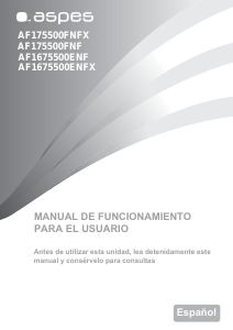 Manual Aspes AF1675500ENFX Frigorífico combinado