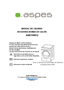 Manual de uso Aspes ASB108BC2 Secadora