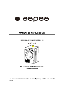 Manual de uso Aspes ASC28B Secadora