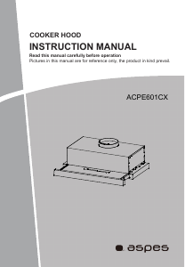 Manual Aspes ACPE601CX Cooker Hood