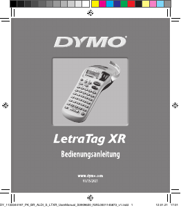 Bedienungsanleitung Dymo LetraTag XR Etikettendrucker
