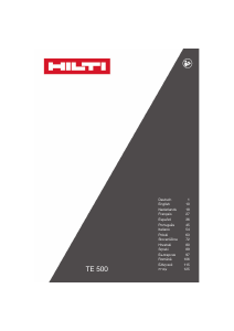 Instrukcja Hilti TE 500 Młot udarowy