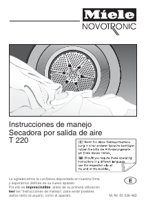 Manual de uso Miele T 220 Secadora