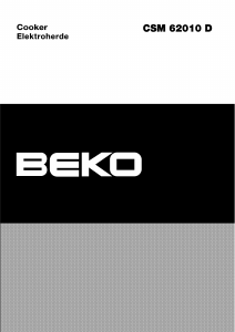 Handleiding BEKO CSM 62010 DW Fornuis