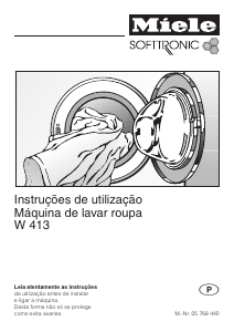 Manual Miele W 413 Máquina de lavar roupa