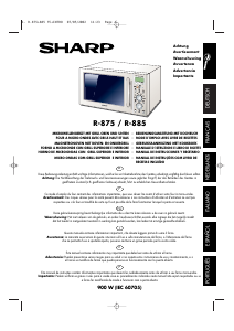 Manual de uso Sharp R-875 Microondas