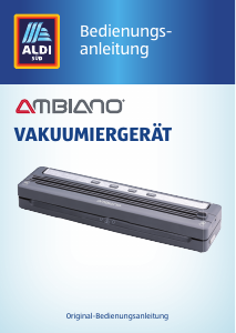 Bedienungsanleitung Ambiano GT-VBS-03 Vakuumierer