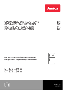 Mode d’emploi Amica DT 371 150 W Réfrigérateur combiné