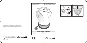 Brugsanvisning Brandt BO-2218 Elkedel