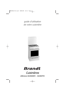 Mode d’emploi Brandt KG366WE1 Cuisinière