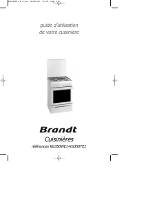 Mode d’emploi Brandt KG350WE1 Cuisinière