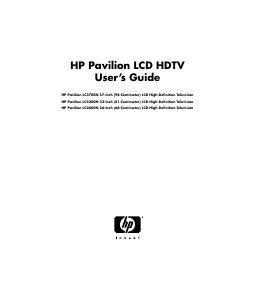 Manual HP LC3700N Pavilion LCD Television