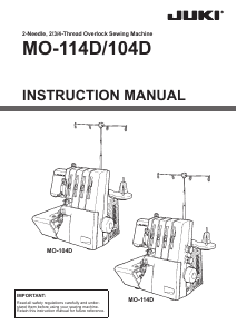 Handleiding Juki MO-104D Naaimachine