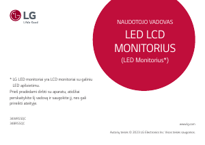 Vadovas LG 34WR55QC-B LED monitorius