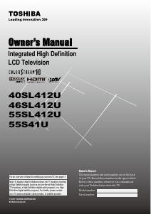 Handleiding Toshiba 40SL412U LCD televisie