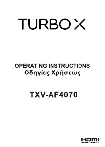 Manual Turbo-X TXV-AF4070 LED Television