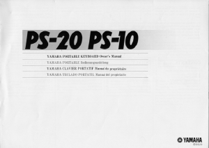Manual de uso Yamaha PS-20 Teclado digital