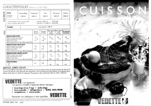 Mode d’emploi Vedette 55KX64BB Cuisinière