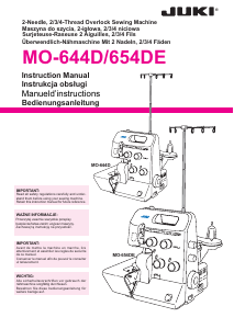 Instrukcja Juki MO-644D Maszyna do szycia